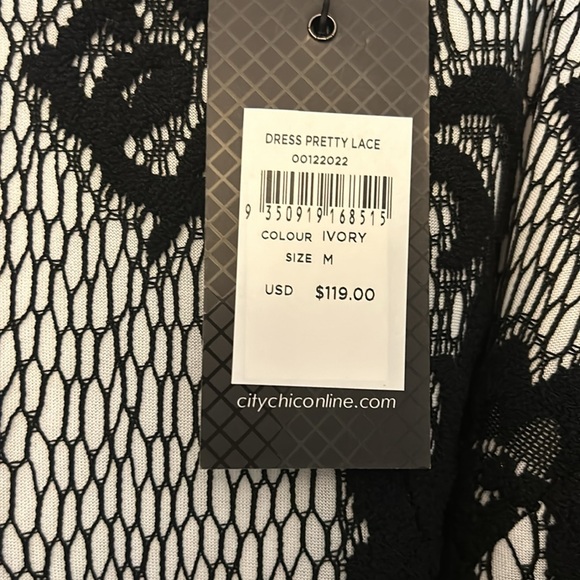 NWT City Chic Pretty Lace dress in black and white - Picture 11 of 13